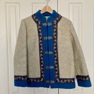 Vintage Evebøfoss Firda Norwegian Wool Coat